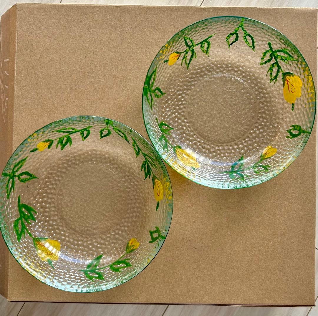 フッチェンロイター サマードリームガラスボウル 大小セット☆未使用 長期保管品