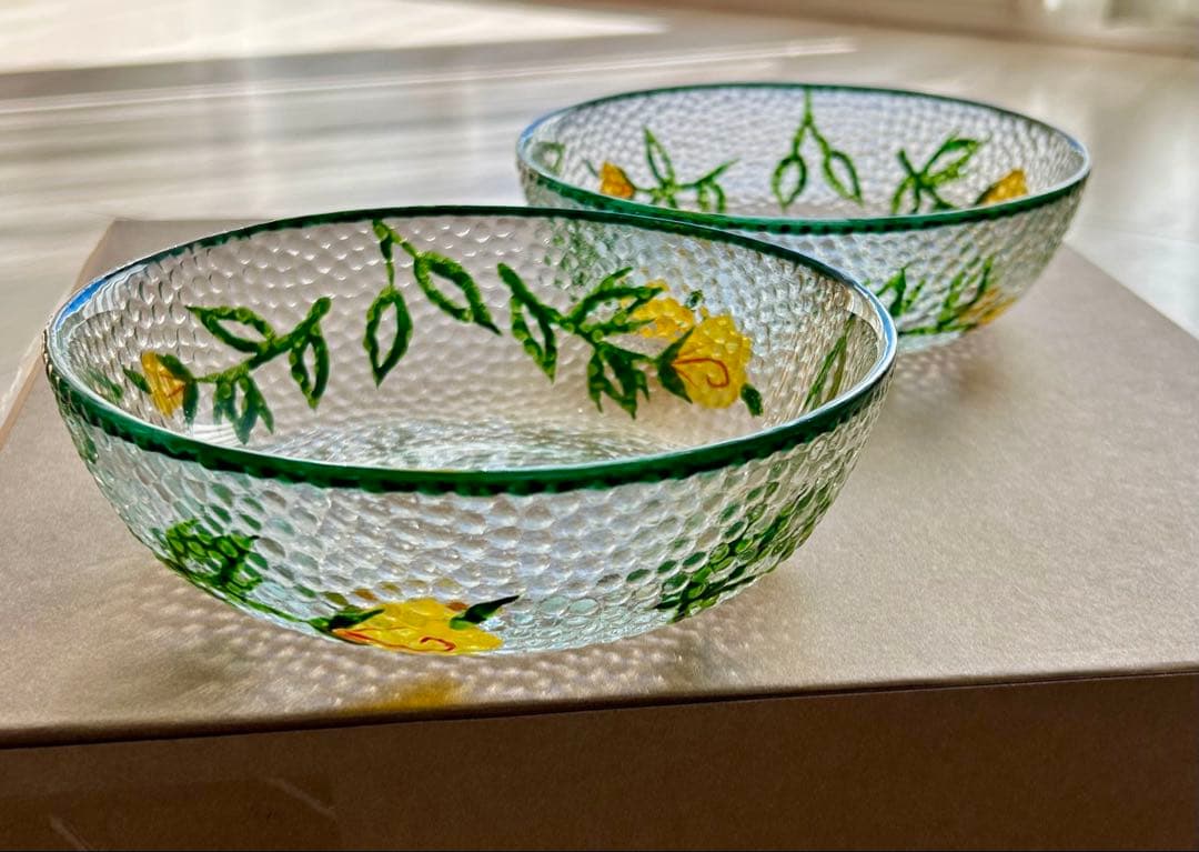 フッチェンロイター サマードリームガラスボウル 大小セット☆未使用 長期保管品