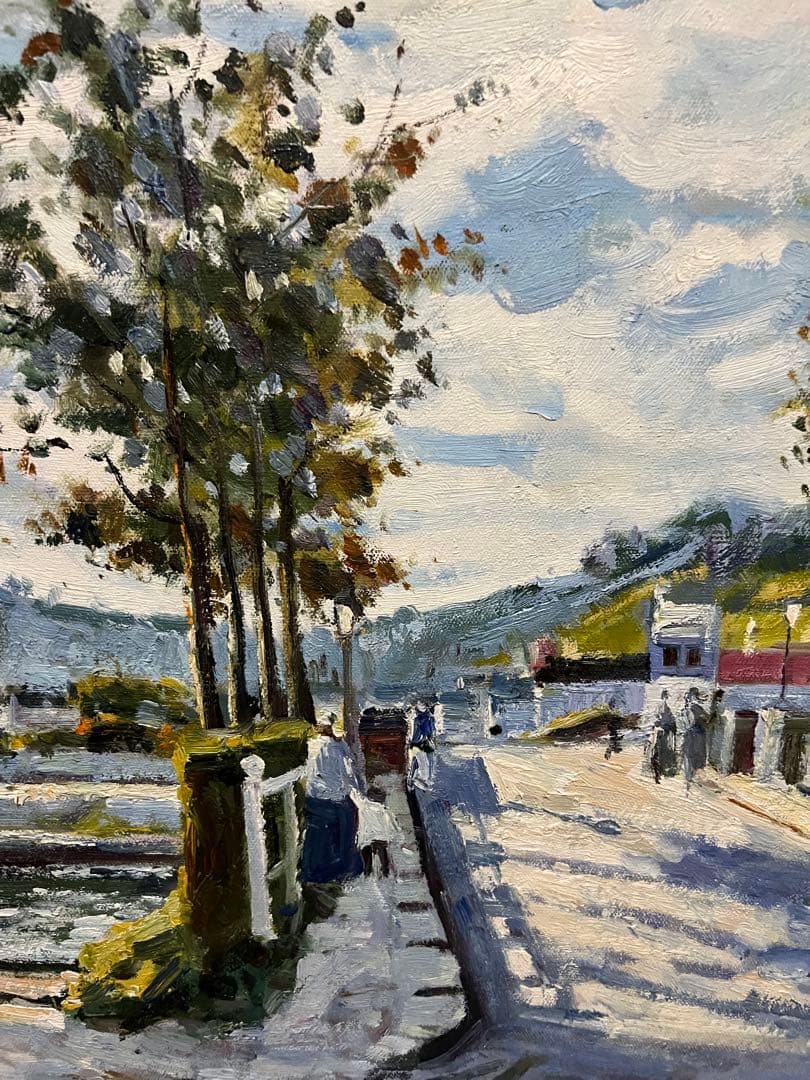 モネ　ブージヴァルの橋 装飾フレーム付き【贋作】