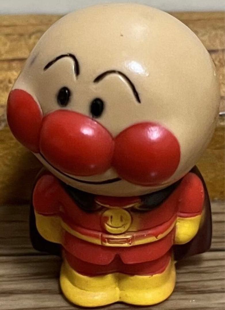 アンパンマン　バンダイ　1989　笛吹　ソフビ人形　当時物 昭和レトロ