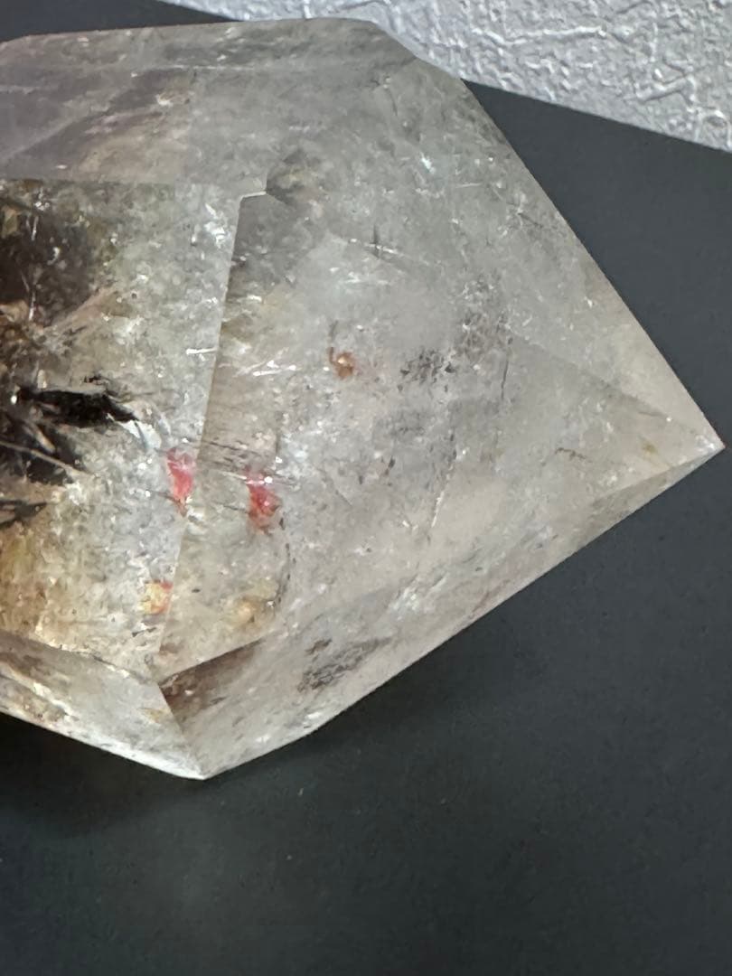 コレクション必見！虹の輝きバイカラースモーキークォーツ BIGダブルポイント