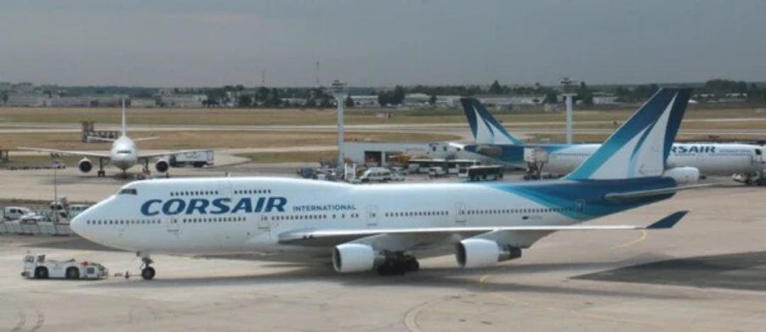 コルセール航空 Aviationtag B747 水色