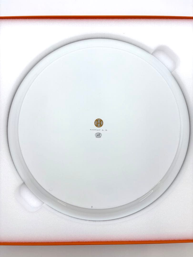 エルメス　モザイク ヴァンキャトル　ゴールドプラチナ　タルトプレートペア　箱付き