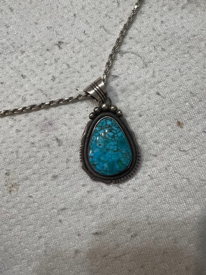 ターコイズ　ナバホ族　ナンバー8 特大