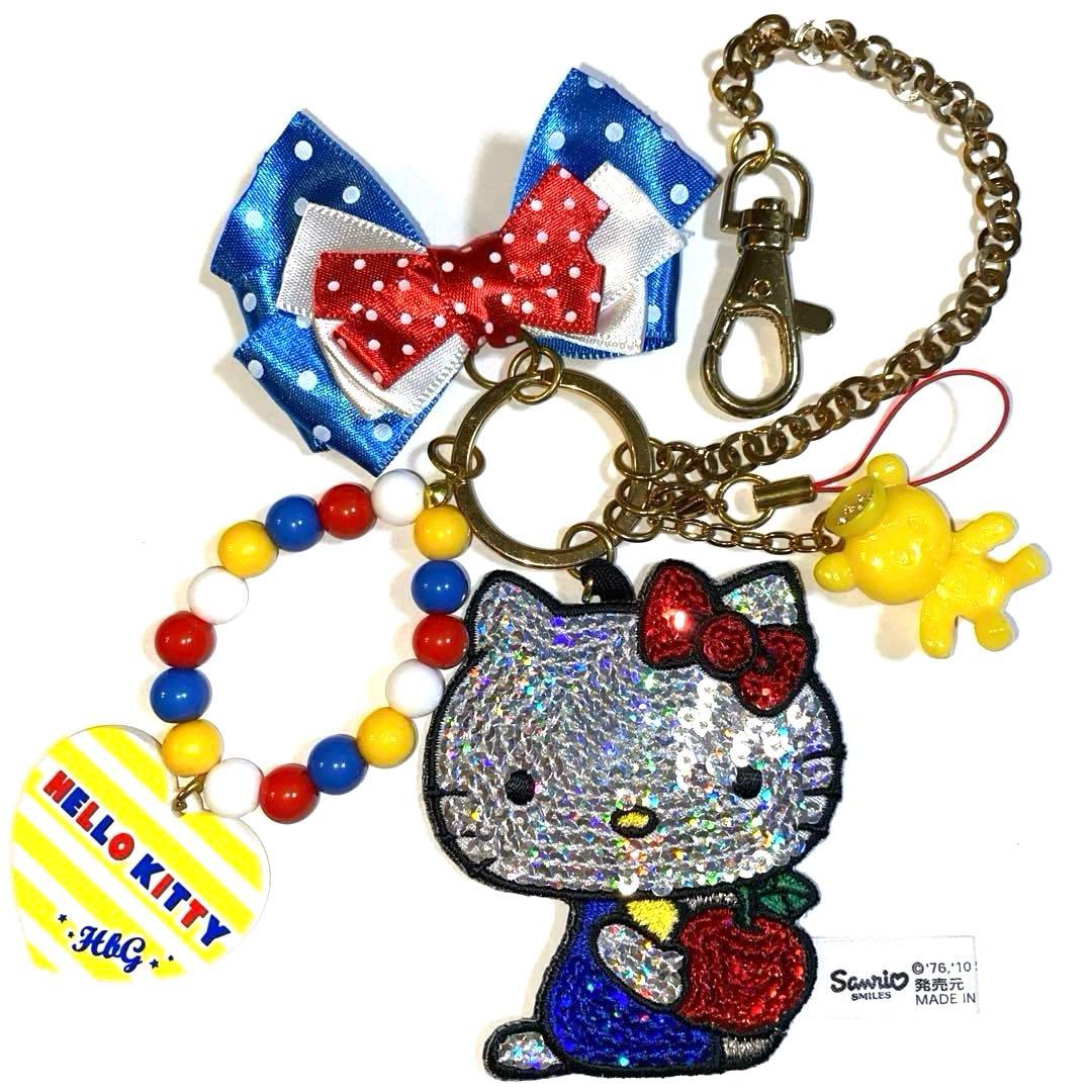 ハローキティ　レアレトロ　ＨｂＧコラボ　チャームいっぱいキーチェーン♡ サンリオ