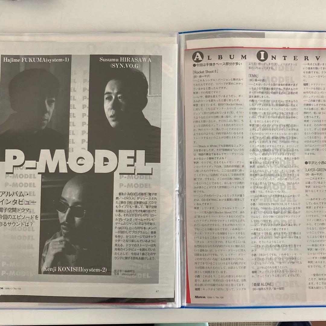 P-MODEL 平沢進 キーボードスペシャル 切り抜き