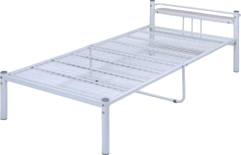 《新品・送料無料》宮付　シングルベッド　タンテ　アイボリー