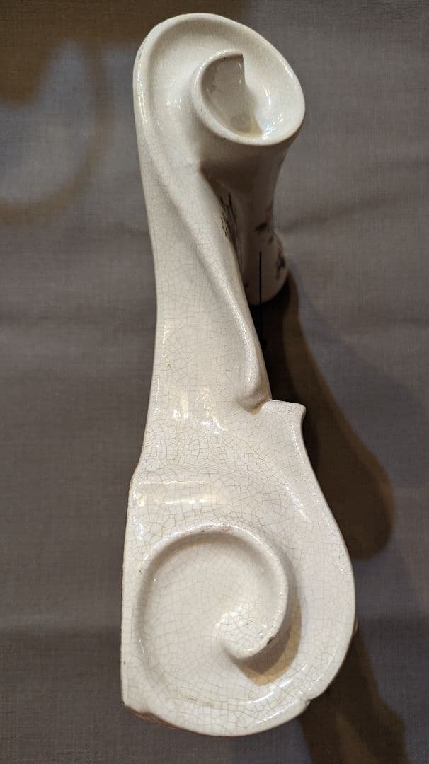 陶器 アンティーク 壁掛け時計  ☆時計機能不可☆