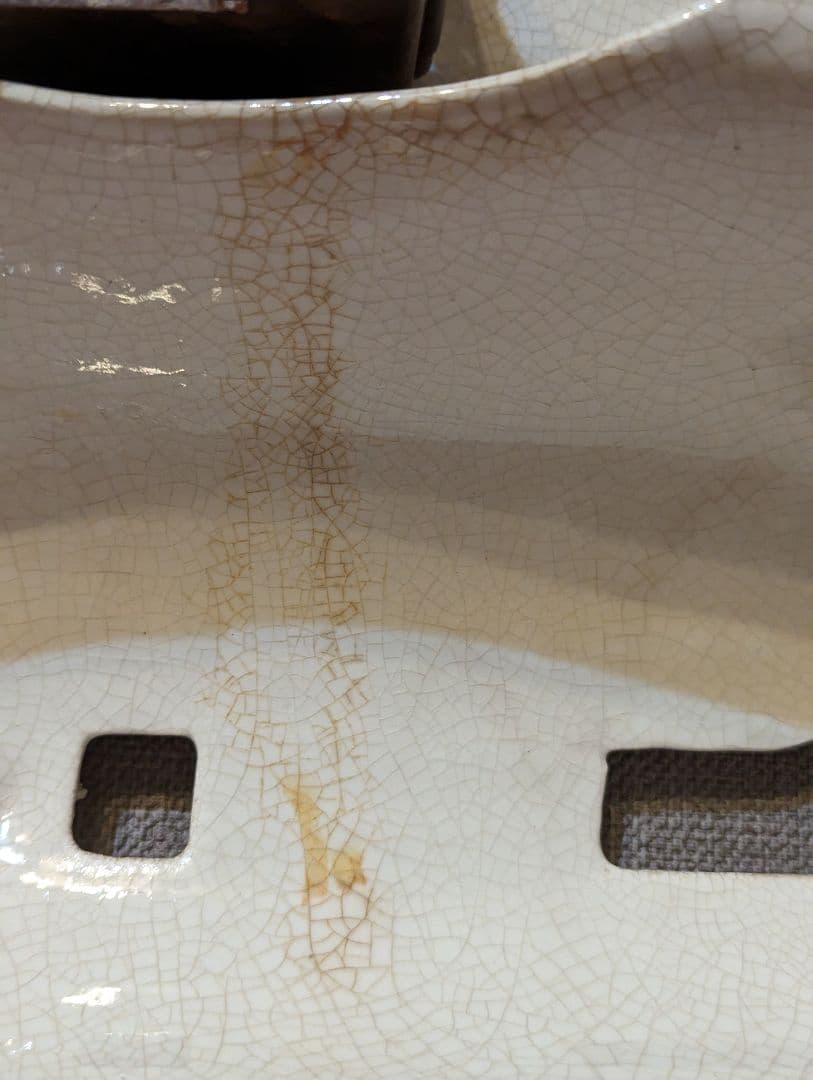 陶器 アンティーク 壁掛け時計  ☆時計機能不可☆