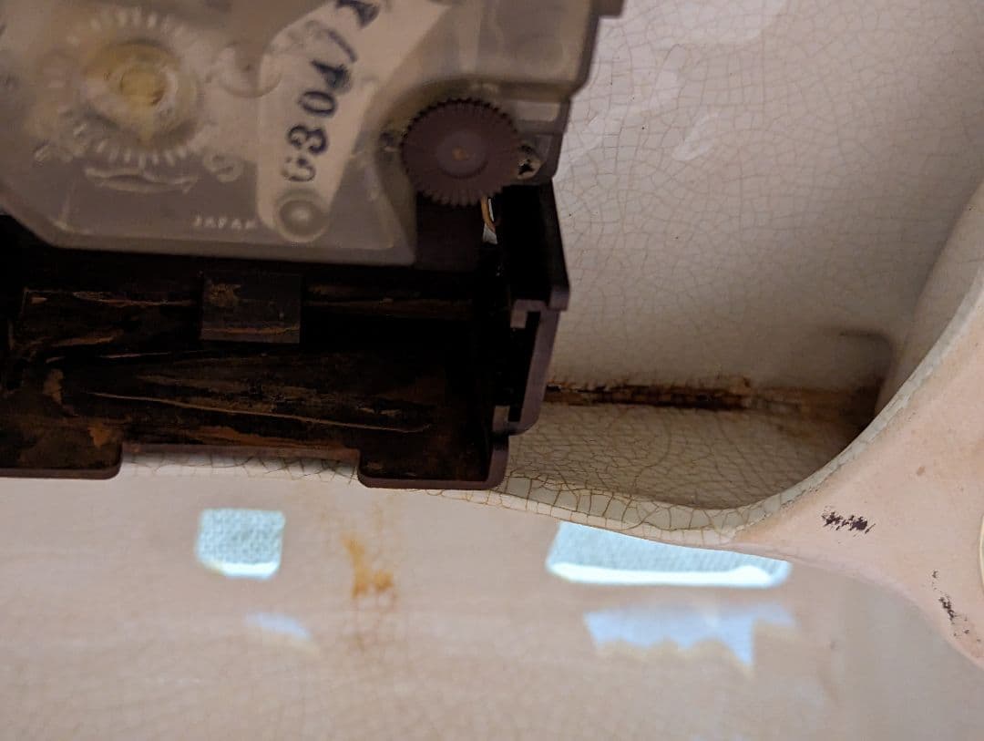 陶器 アンティーク 壁掛け時計  ☆時計機能不可☆