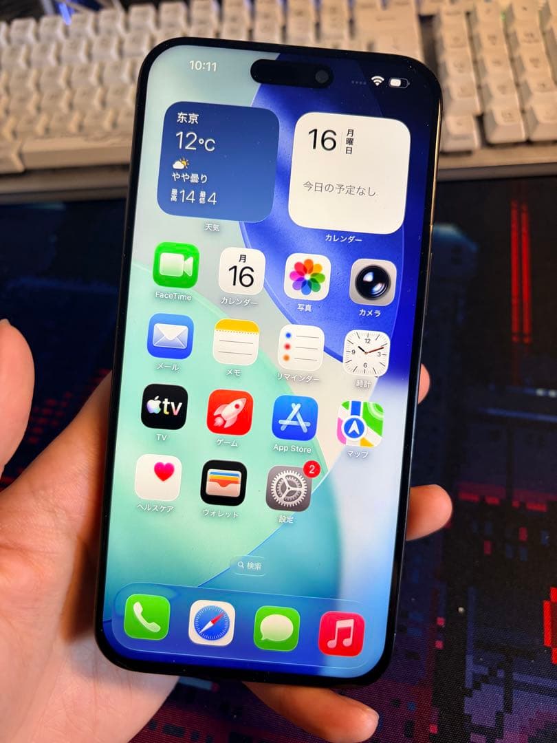 極美品iPhone15Promax 256GB/US/100%/simフリ