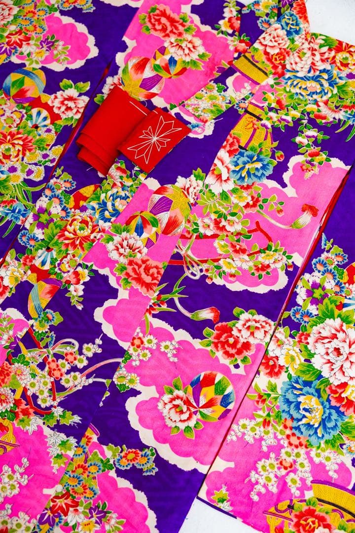 3歳　アンティーク着物　古典　子供着物　七五三