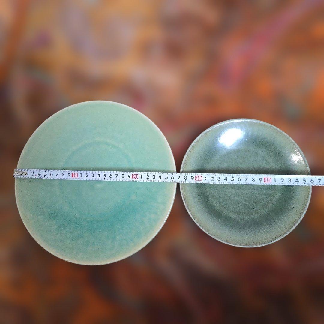 Jars 青緑色の陶器製皿セット