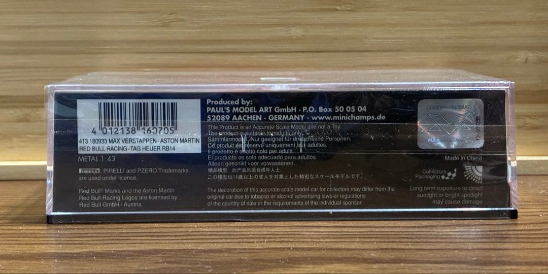 ミニチャンプス1/43 レッドブルRB14 M.フェルスタッペン