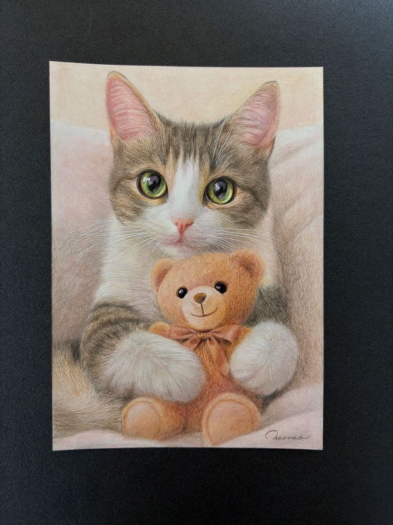 色鉛筆画A4 ぼくのくまさん