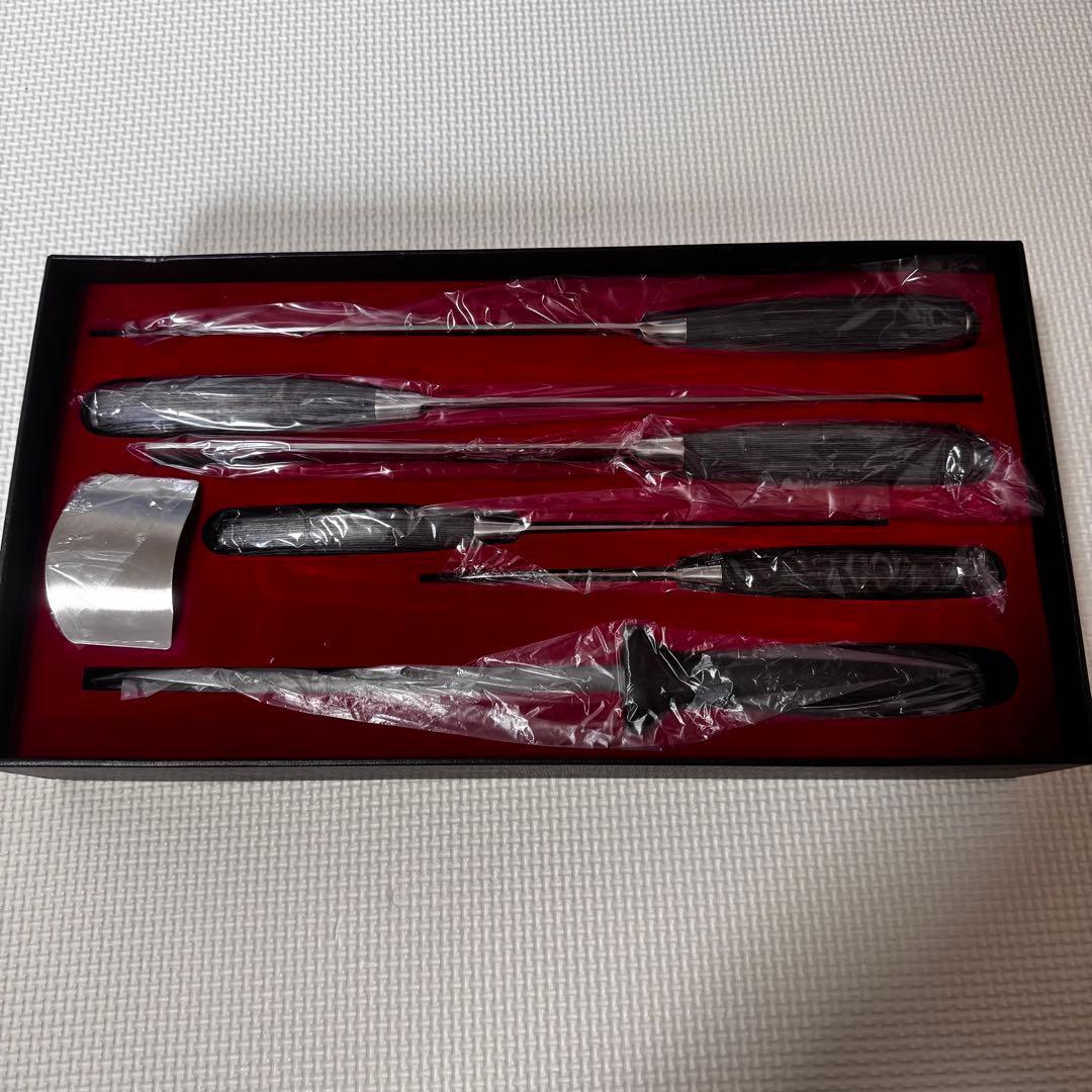 包丁セット - 【牛刀・菜切り包丁・ペティナイフ】5個セット　ステンレス