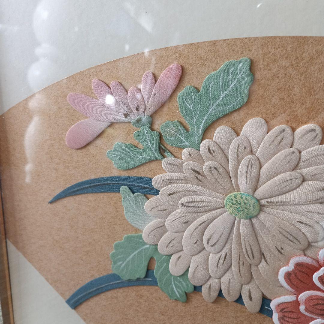 ​【引越し大処分】伝統工芸 押し絵 3枚 鷺娘/美人画/菊 額装 豪華セット