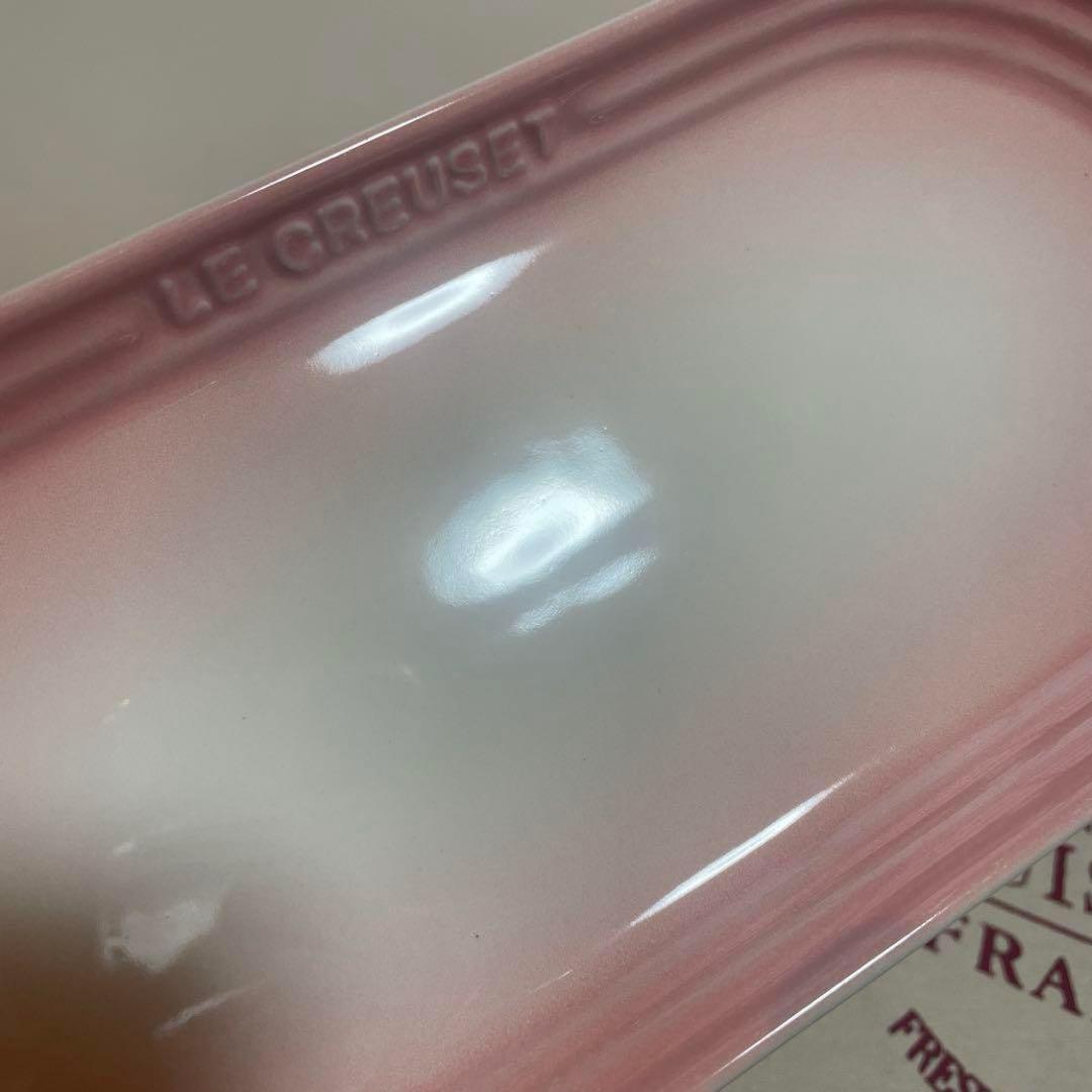 《美品》ルクルーゼ オブロングプレート＆ハートラムカン 4点セット ピンク