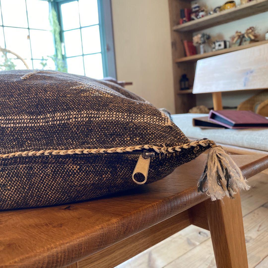 モロッコ製 カクタスシルク サブラ クッションカバー 約48×48cm