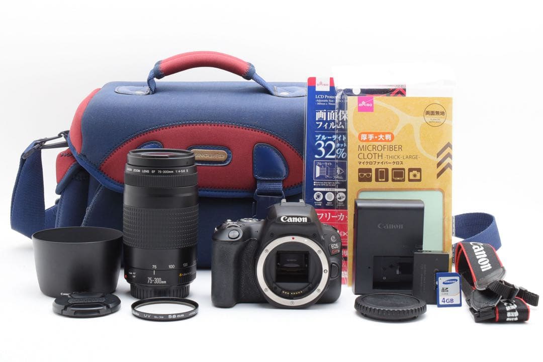 保証付き/デジタル一眼レフカメラcanon kiss x9 望遠レンズセット