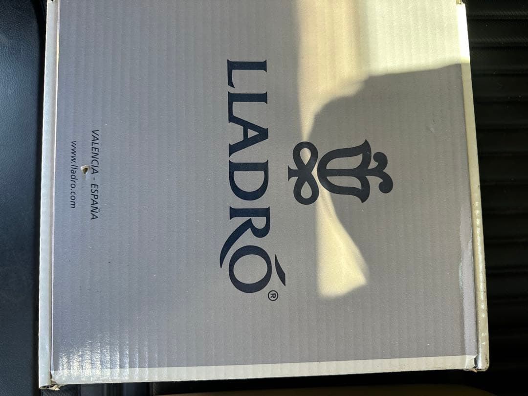 Lladro 少女と花車 置物