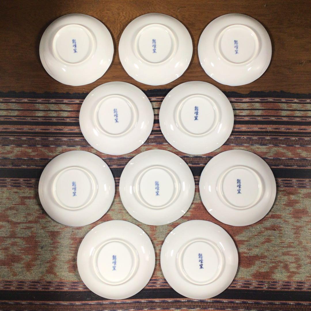 三洋陶器　三彩亭　龍峰　『てまり絵十客小皿』　小皿　10枚