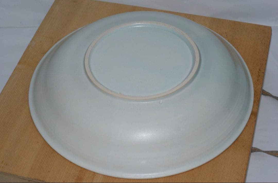 黒田泰蔵　白磁 大皿 径48.5cm 共箱