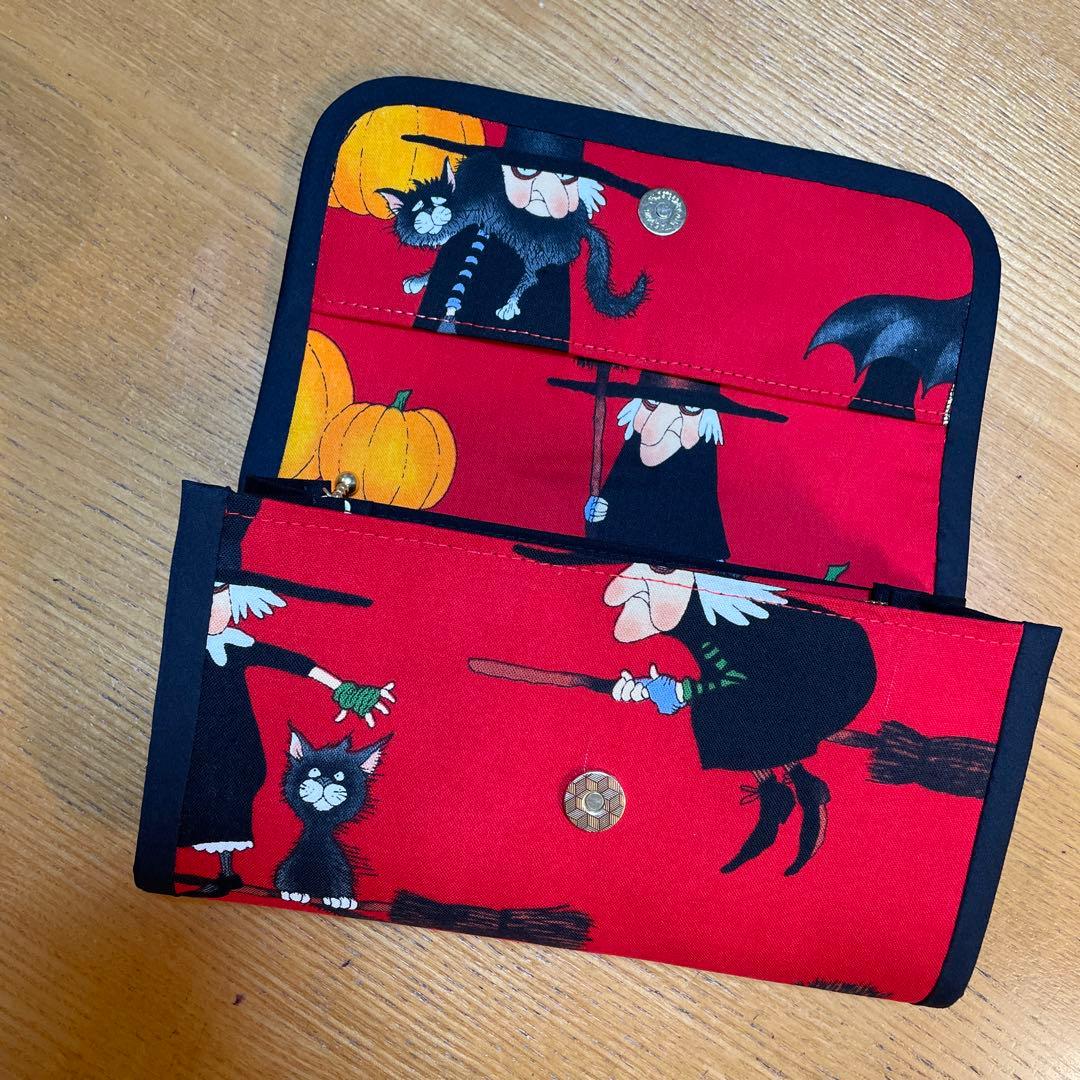 長財布　やりくり財布　ハンドメイド　レア生地