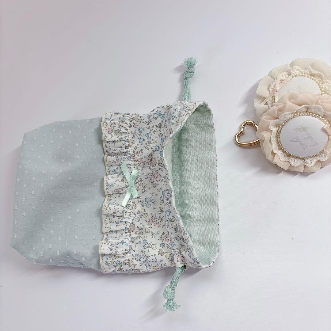 りな様　レッスンバッグ　ヌビ　ハート　キルト　入園入学　キルティング　リバティ