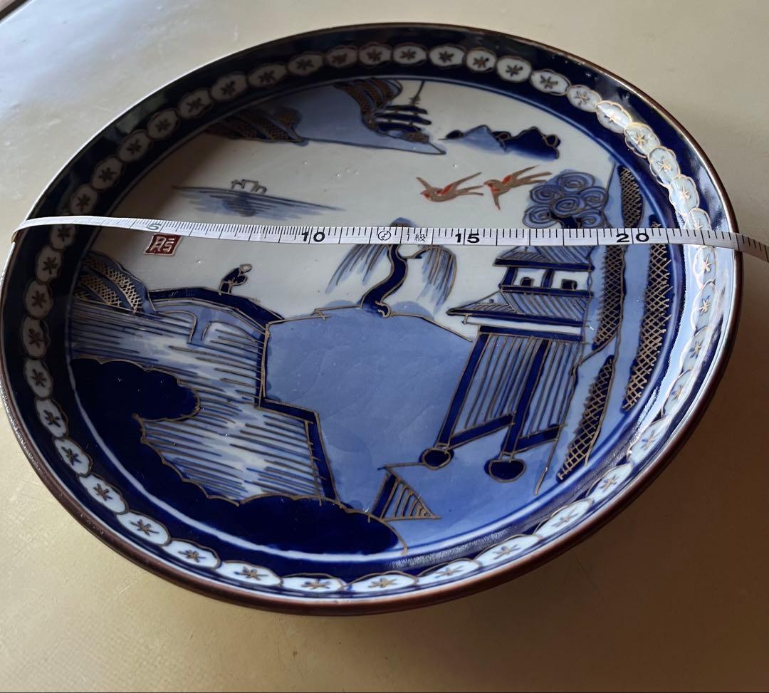 アンティーク蔵出し金彩手描き 大皿　４枚