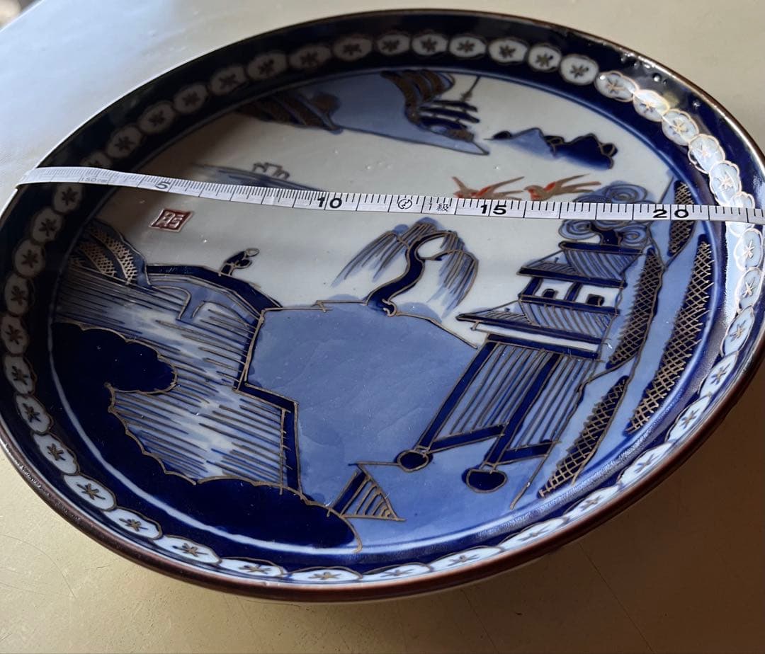 アンティーク蔵出し金彩手描き 大皿　４枚