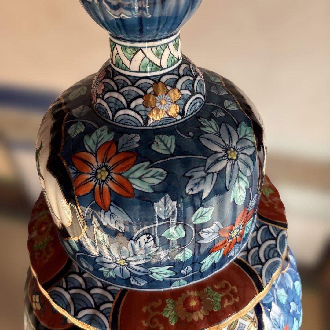 高さ約97cm 幅約35cm 沈香壺　有田焼　金龍窯