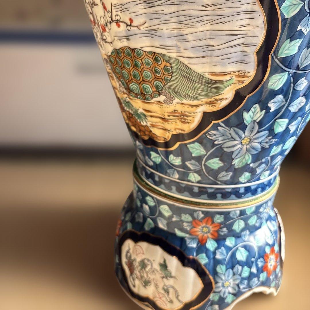 高さ約97cm 幅約35cm 沈香壺　有田焼　金龍窯