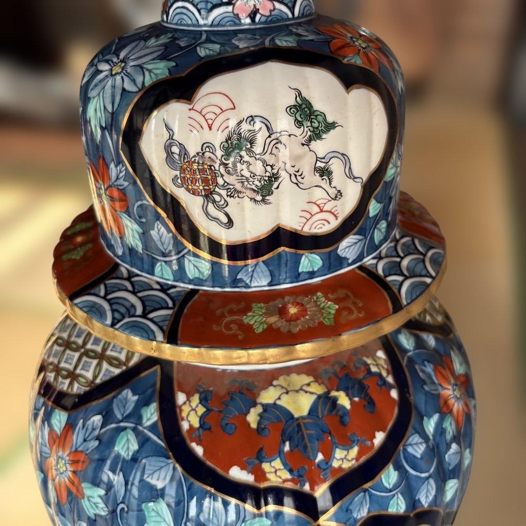 高さ約97cm 幅約35cm 沈香壺　有田焼　金龍窯