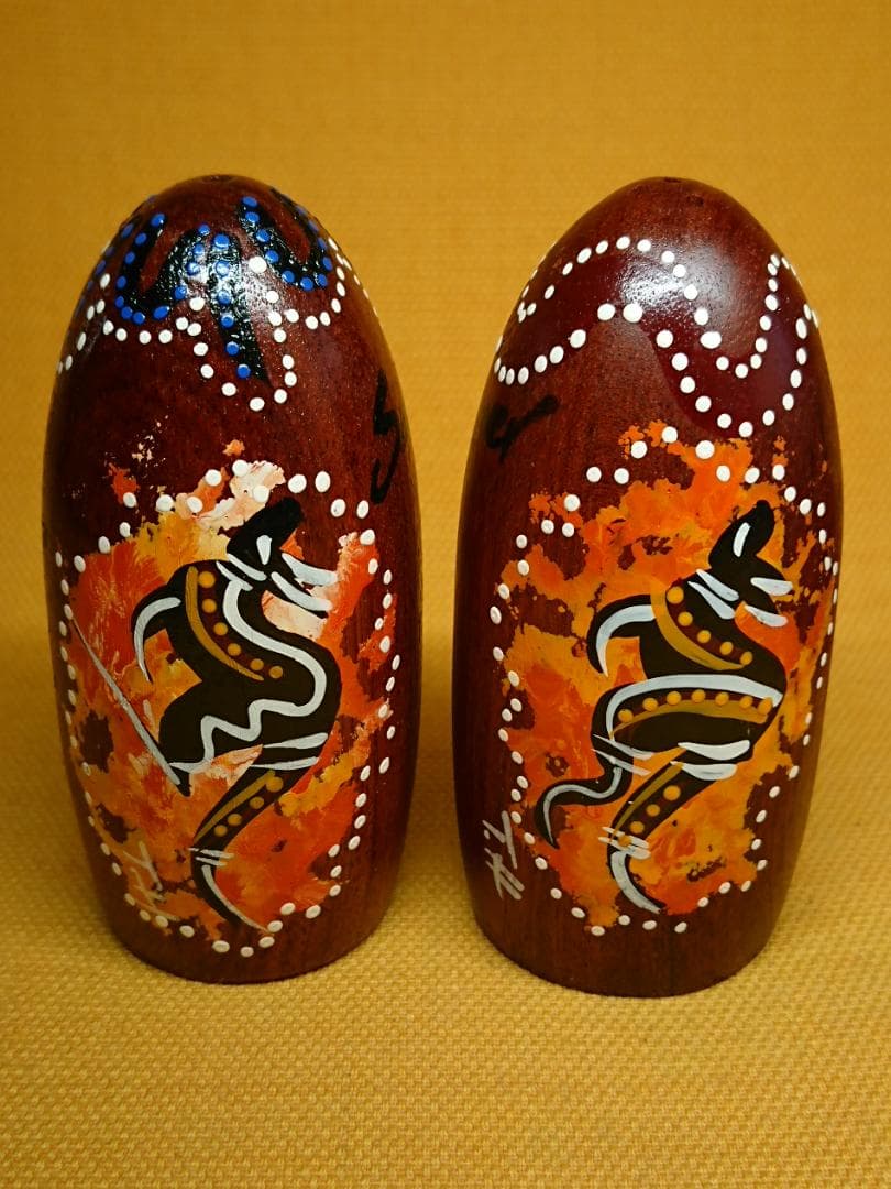 【美品】アート　アボリジニアート　置物　インテリア　工芸品　美術品　A1421