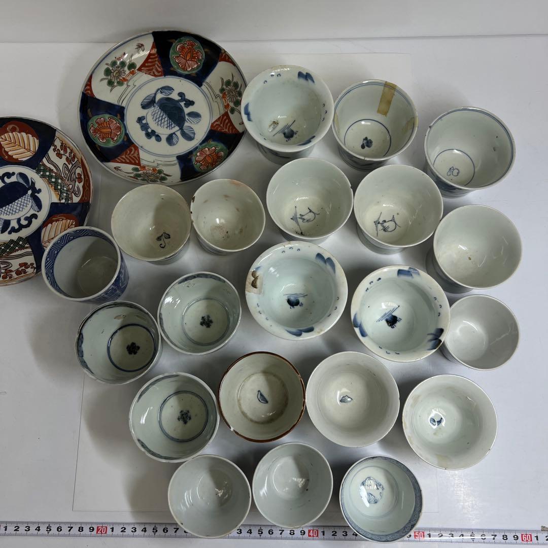 古伊万里　そば猪口色々　東Y8-0323⑦