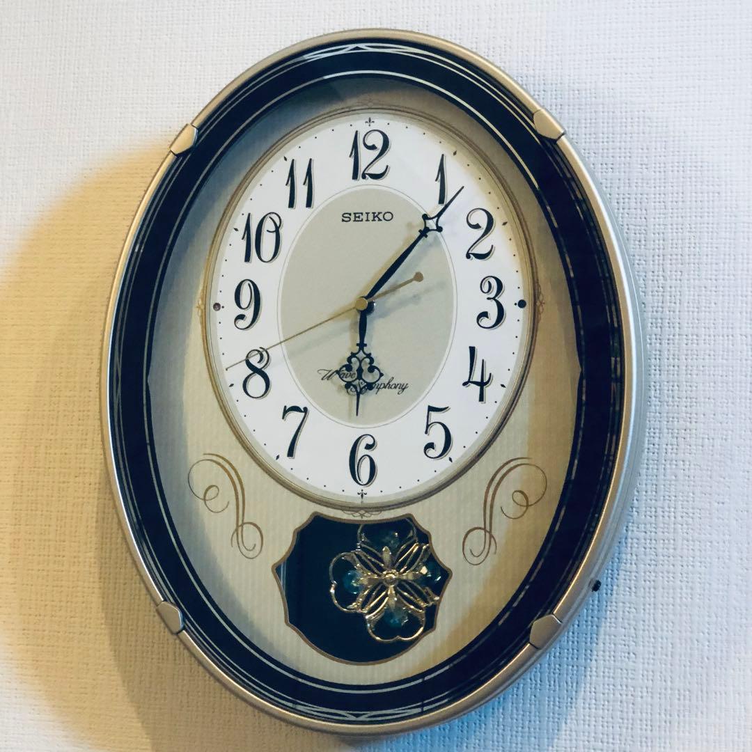 美品SEIKO WaveSymphony 電波掛時計 AM259B 置き配☑️許可