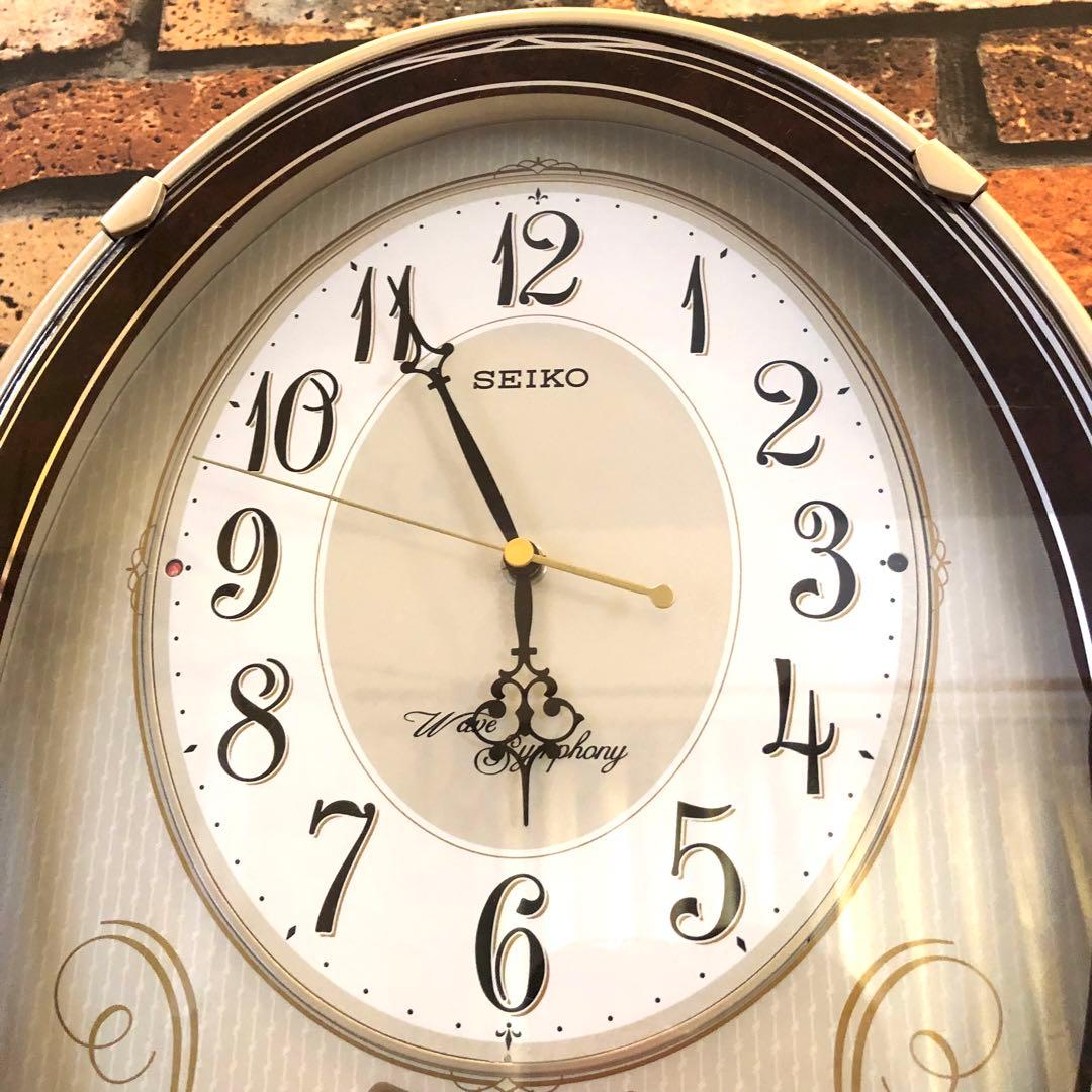 美品SEIKO WaveSymphony 電波掛時計 AM259B 置き配☑️許可