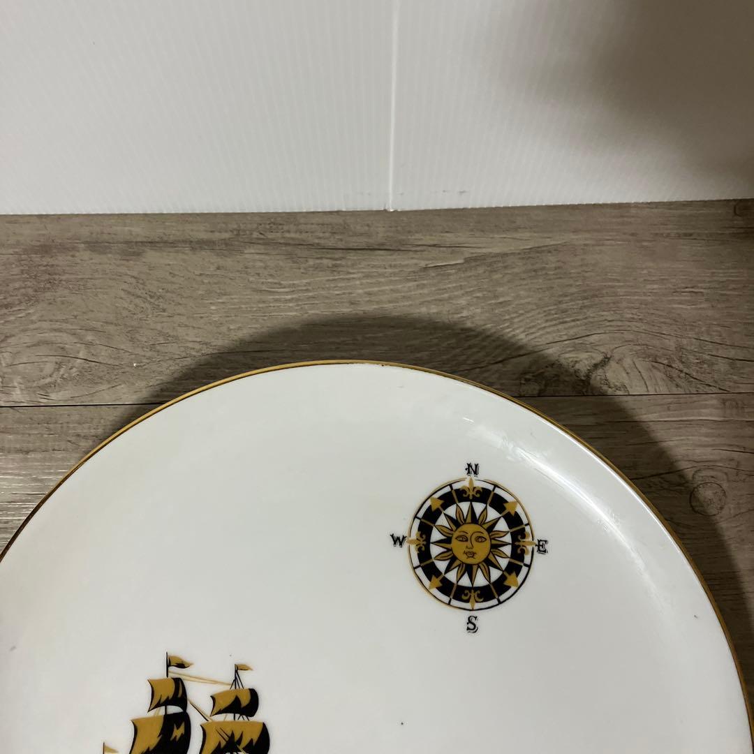 べ【希少】Sango 三郷陶器 プレート 2枚セット 航海図デザイン