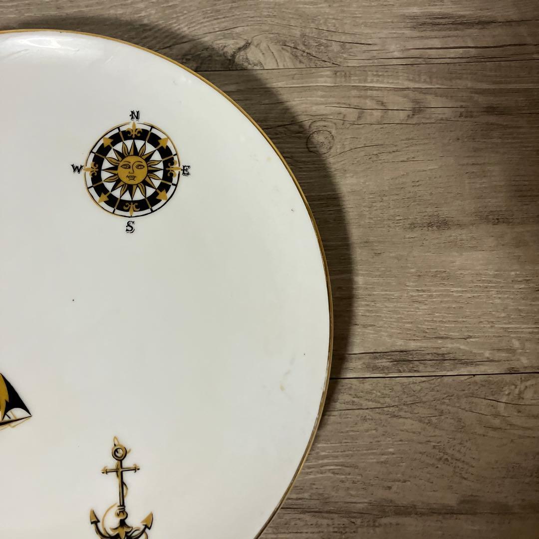 べ【希少】Sango 三郷陶器 プレート 2枚セット 航海図デザイン