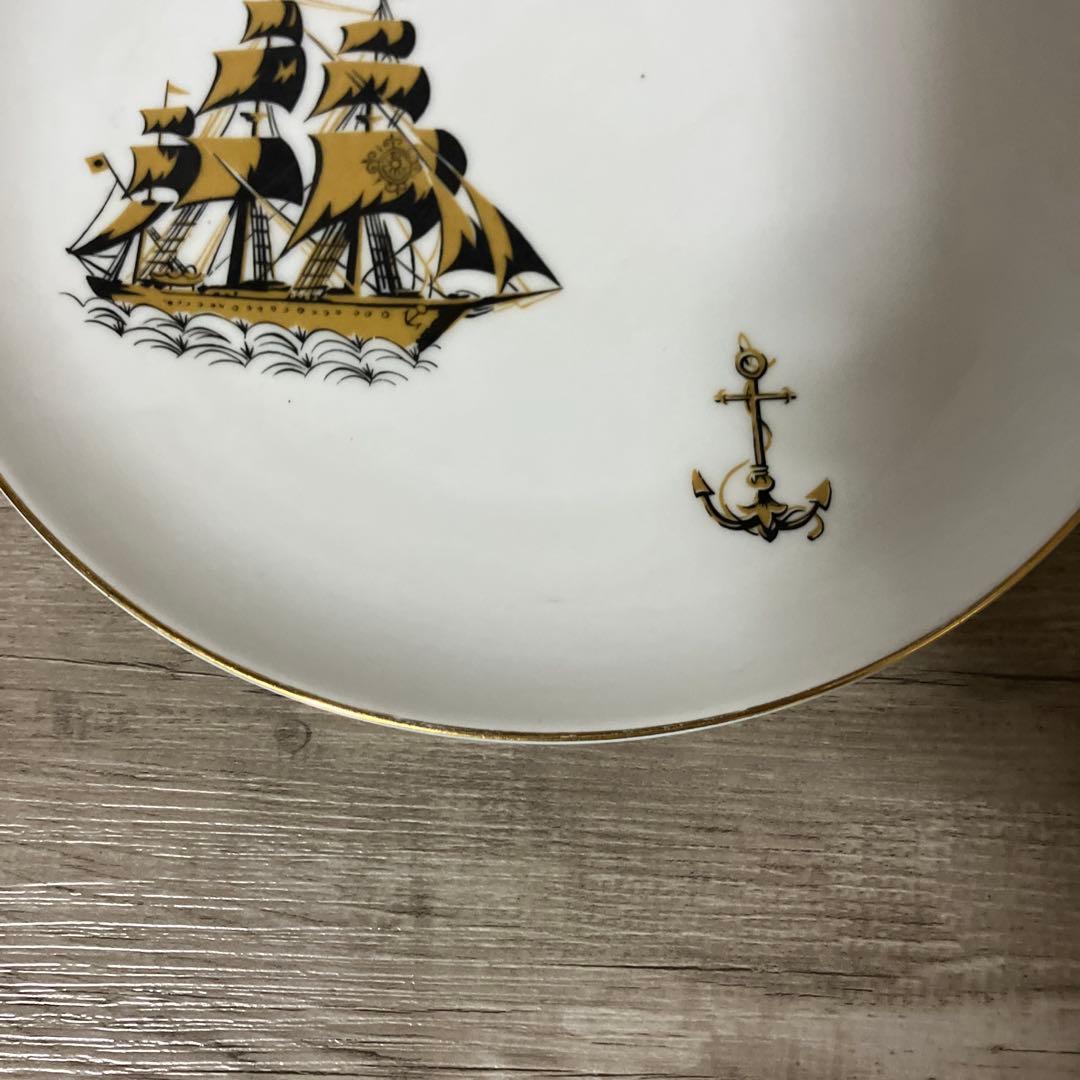 べ【希少】Sango 三郷陶器 プレート 2枚セット 航海図デザイン