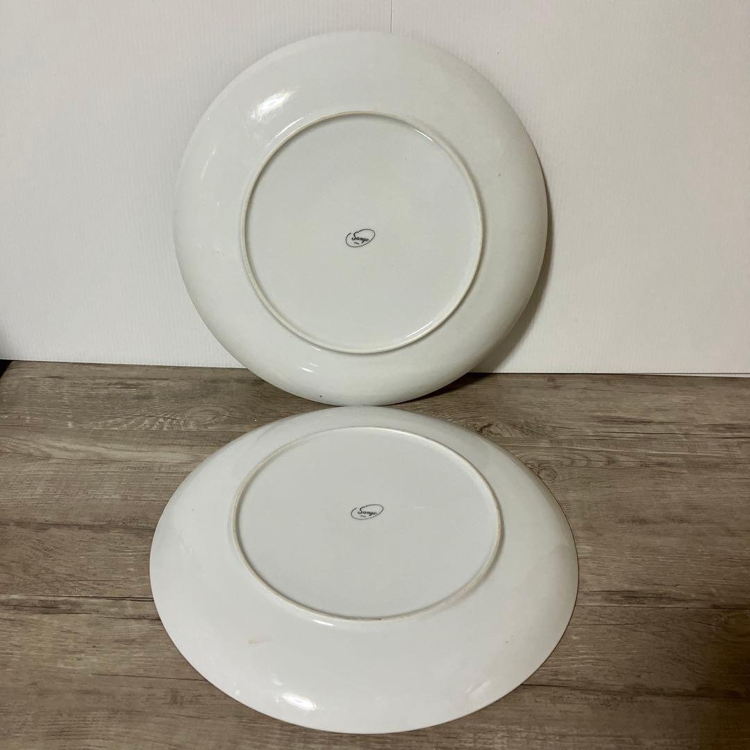 べ【希少】Sango 三郷陶器 プレート 2枚セット 航海図デザイン