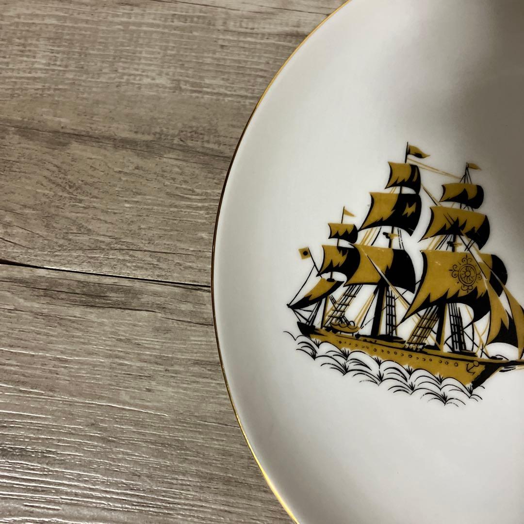 べ【希少】Sango 三郷陶器 プレート 2枚セット 航海図デザイン