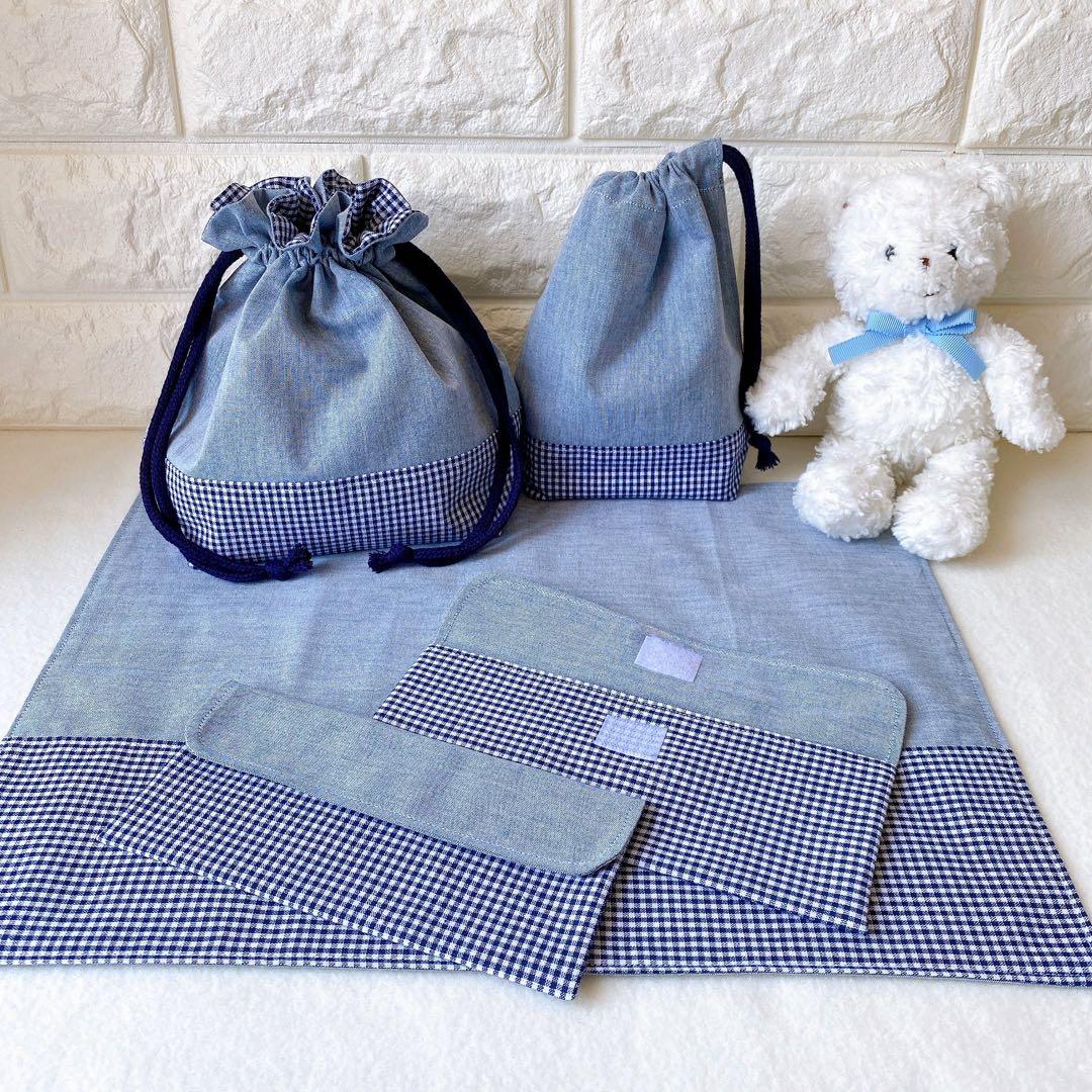 入園入学グッズオーダー受付❃︎ファミリアチェック レッスンバッグ コップ袋