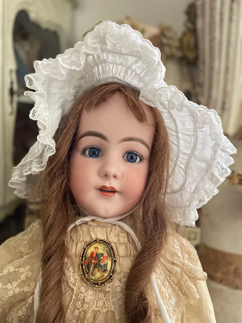 ˚✧₊⁎ フランスアンティーク コットンのボネ ⁎⁺˳✧༚ アンティークレース