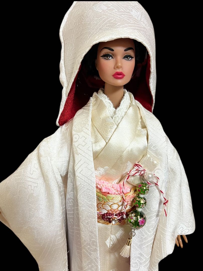 ポピーパーカー、ファションロイヤリティ白無垢ウエディング着物