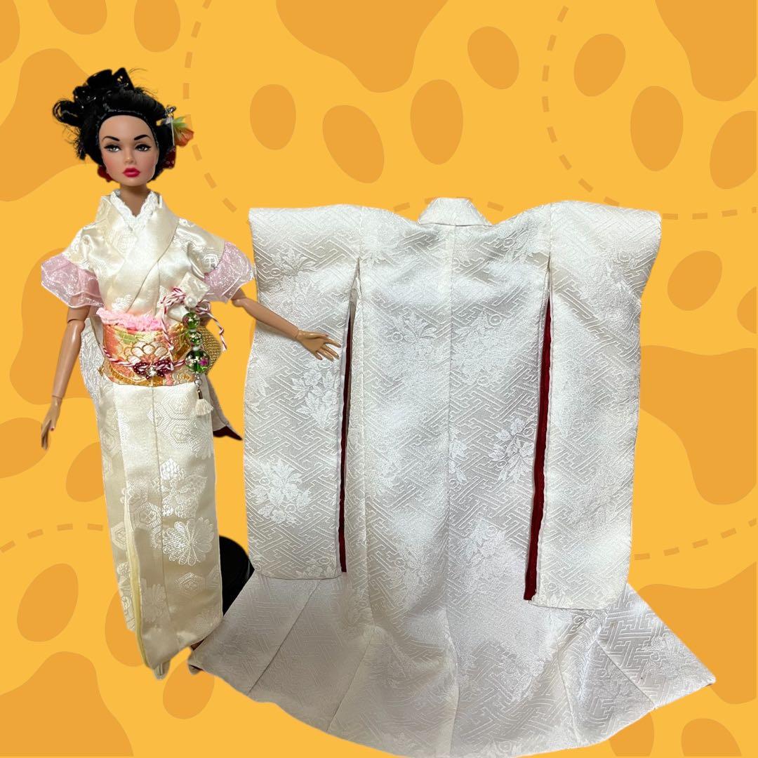 ポピーパーカー、ファションロイヤリティ白無垢ウエディング着物