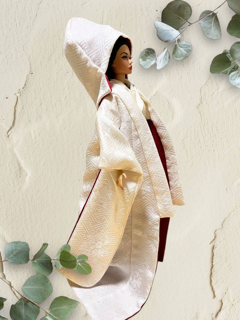 ポピーパーカー、ファションロイヤリティ白無垢ウエディング着物