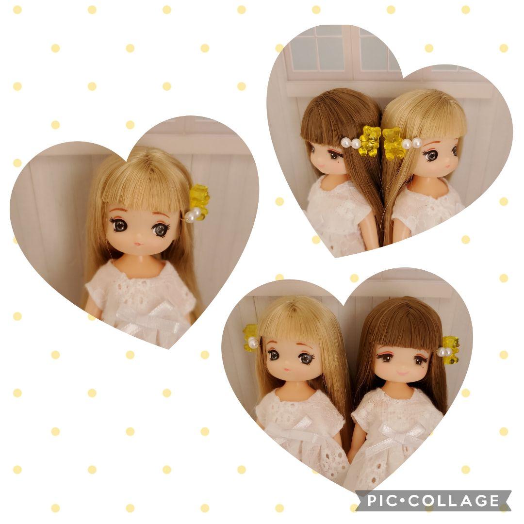 ミキちゃんマキちゃん 服&ヘアピン 4点set  ハンドメイド 　0000