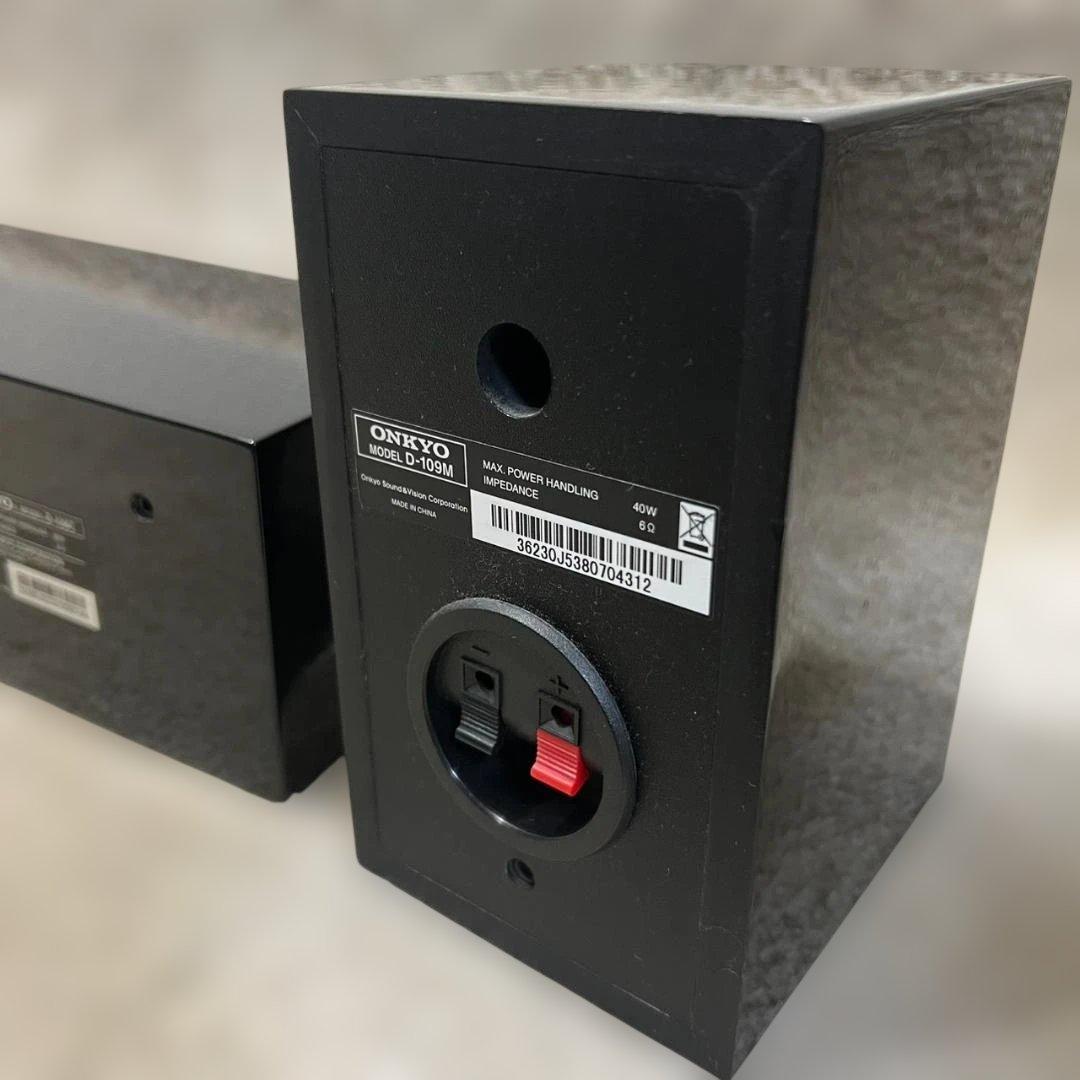 ONKYO センタースピーカー D-108C & サラウンド D-109M 黒★